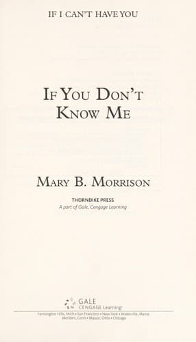 Tapa de If you don't know me