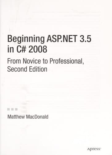 Tapa de Beginning ASP.NET 3.5 in VB 2008