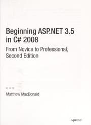 Tapa de Beginning ASP.NET 3.5 in VB 2008