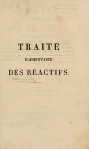 Tapa de Traité élémentaire des réactifs