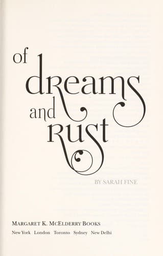 Tapa de Of dreams and rust