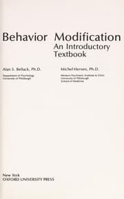 Tapa de Behavior modification