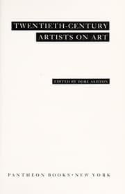 Tapa de Twentieth-century artists on art