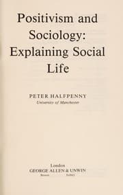 Tapa de Positivism and Sociology