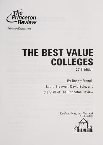 Tapa de The best value colleges