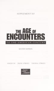 Tapa de Supplement to the age of encounters to the American century