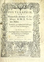 Tapa de Polygraphie, et vniuerselle escriture cabalistique
