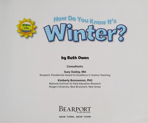 Tapa de How do you know it's winter?