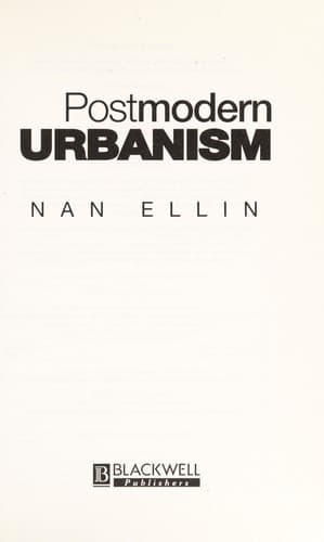 Tapa de Postmodern urbanism