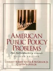 Tapa de American Public Policy Problems