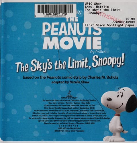Tapa de The sky's the limit, Snoopy!