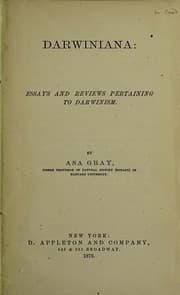 Tapa de Darwiniana; essays and reviews pertaining to Darwinism