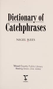 Tapa de Dictionary of catchphrases