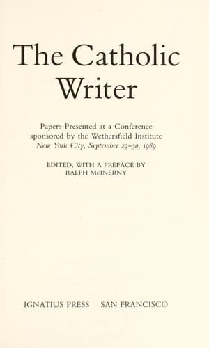 Tapa de The Catholic writer