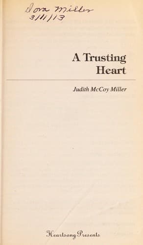 Tapa de A Trusting Heart (Heartsong Presents #286)