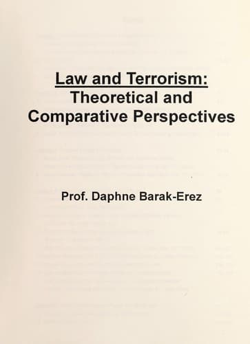 Tapa de Law and terrorism