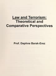 Tapa de Law and terrorism