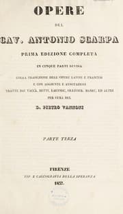 Tapa de Opere, colla traduzione dell' opere latine a francesi e con aggiunte e annotazioni tratte dai Vaccà, Betti, Laenec, Ollivier, Manec