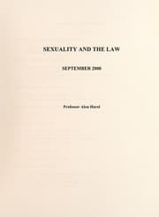 Tapa de Sexuality and the law