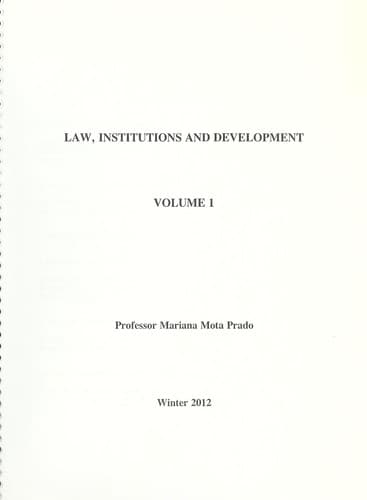 Tapa de Law, institutions and development