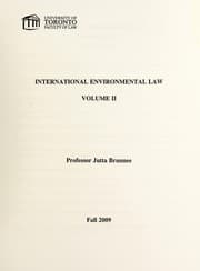 Tapa de International environmental law