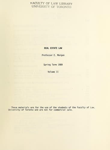 Tapa de Real estate law