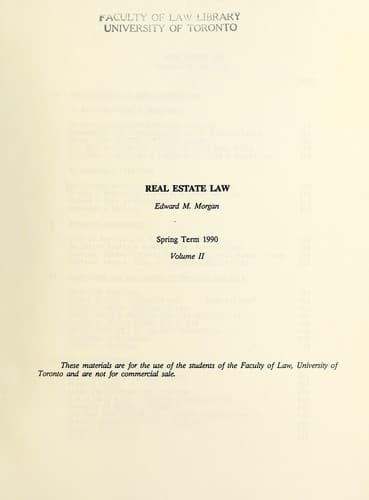 Tapa de Real estate law