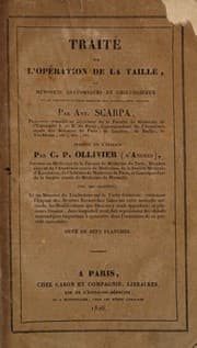 Tapa de TraitÃ© de l'opÃ©ration de la taille, ou mÃ©moires anatomiques et chirurgicaux sur les diffÃ©rentes mÃ©thodes employÃ©es pour pratiquer cette opÃ©ration ...