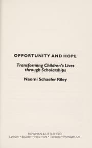 Tapa de Opportunity and Hope