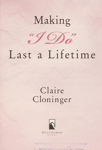 Tapa de Making "I do" last a lifetime