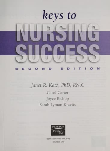 Tapa de Keys to nursing success