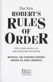 Tapa de The new Robert's rules of order