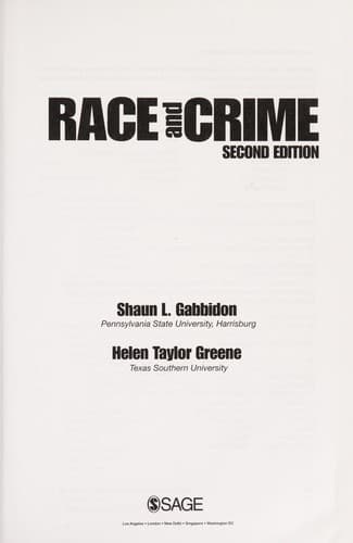 Tapa de Race and crime