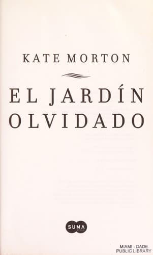 Tapa de El jardín olvidado