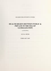 Tapa de Health rights between public & private in the era of globalization
