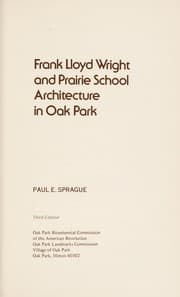 Tapa de Frank Lloyd Wright and Prairie School architecture in Oak Park