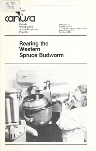 Tapa de Rearing the western spruce budworm