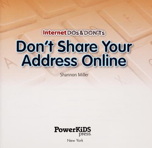 Tapa de Don't share your address online