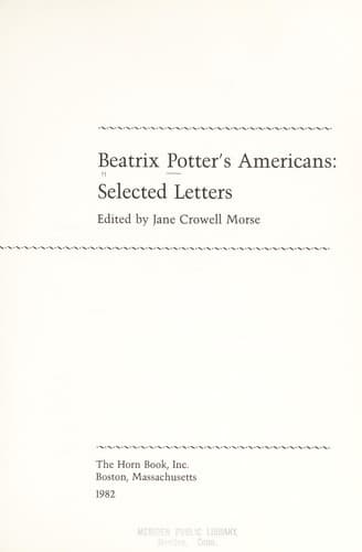 Tapa de Beatrix Potter's Americans