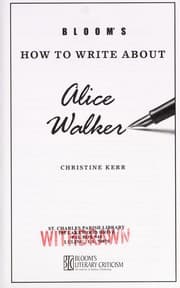Tapa de Bloom's How to Write About Alice Walker