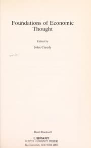 Tapa de Foundations of economic thought