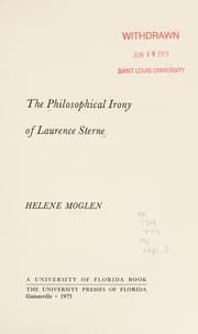 Tapa de The philosophical irony of Laurence Sterne