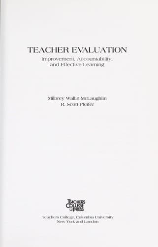Tapa de Teacher evaluation