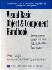 Tapa de Visual Basic Object and Component Handbook