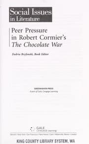 Tapa de Peer pressure in Robert Cormier's The chocolate war