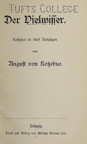 Tapa de Der Vielwisser
