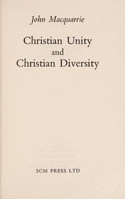 Tapa de Christian unity and Christian diversity