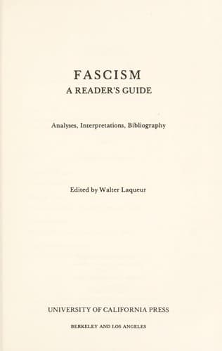 Tapa de Fascism