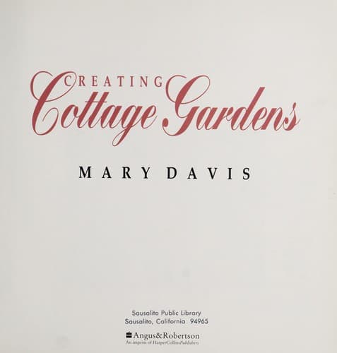 Tapa de Creating Cottage Gardens