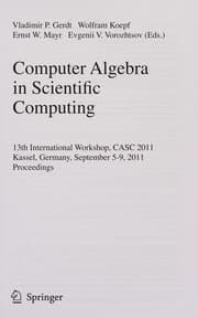Tapa de Computer Algebra in Scientific Computing